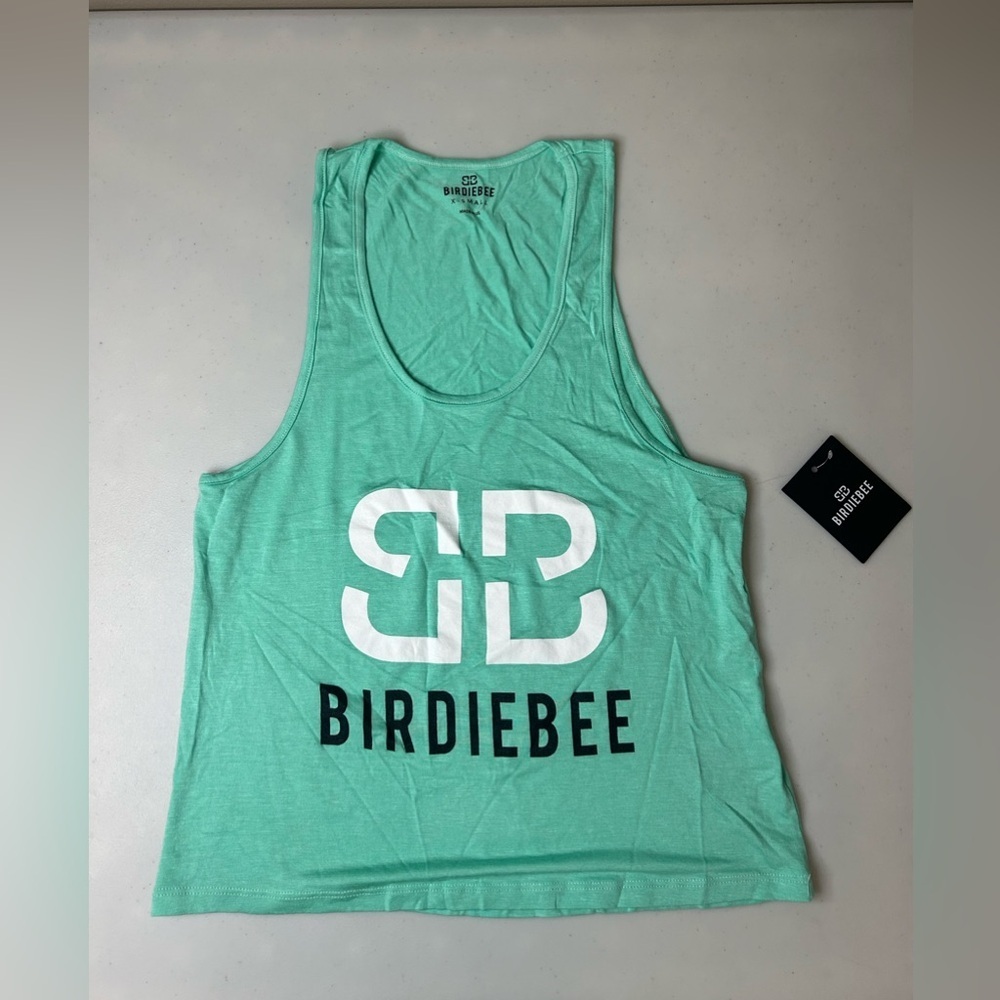 3/$30 BB Birdiebee Green Classic Logo Tank Top Pullover Shirt Size XS NWT